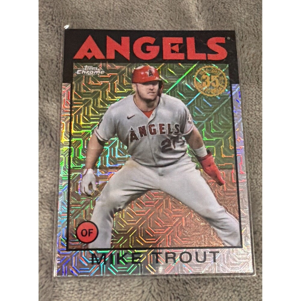 2021 Topps - Silver Pack Series 2 1986 Topps Chrome Baseball Mike Trout #86TC-92